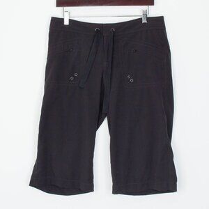 Athleta Womens‎ Cropped Hiking Pants Size 8 Black Drawstring Outdoors Camping